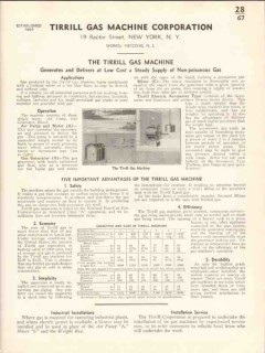 Tirrill Gas Machine Corp 1938 Vintage Catalog Generate Deliver Supply Tirrill Gas Machine Corp 1938 Vintage Catalog Generate Deliver Supply