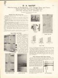 D A Matot Inc 1938 Vintage Catalog Doors Refrigerators Cold Storage