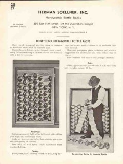 Herman Soellner Inc 1938 Vintage Catalog Wall Honeycomb Bottle Racks