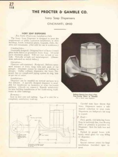 Procter Gamble Company 1938 Vintage Catalog Ivory Soap Dispenser Wall Procter Gamble Company 1938 Vintage Catalog Ivory Soap Dispenser Wall