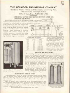 Norwood Engineering Company 1938 Vintage Catalog Water Filter Ozonizer