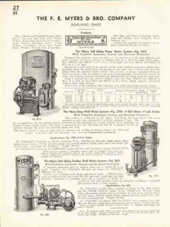 F E Myers Bro Company 1938 Vintage Catalog Pump Home Water System Well