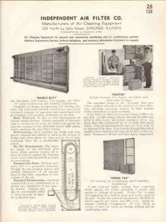 Independent Air Filter Company 1938 Vintage Catalog Cleaning Equipment