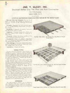 Jno T McCoy Inc 1938 Vintage Catalog Floor Hollow Clay Tile Roof Jno T McCoy Inc 1938 Vintage Catalog Floor Hollow Clay Tile Roof