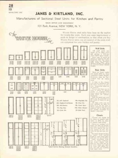 Janes Kirtland Inc 1938 Vintage Catalog Kitchen White House Line Units Janes Kirtland Inc 1938 Vintage Catalog Kitchen White House Line Units