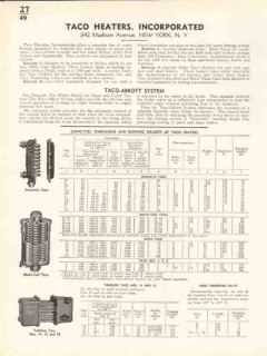Taco Heaters Inc 1938 Vintage Catalog Taco-Abbott System Taco-Trol Taco Heaters Inc 1938 Vintage Catalog Taco-Abbott System Taco-Trol