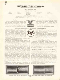 National Tube Company 1938 Vintage Catalog Pipe US Steel Scale-Free
