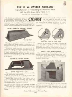 H W Covert Company 1938 Vintage Catalog Radiheater Fireplace Equipment H W Covert Company 1938 Vintage Catalog Radiheater Fireplace Equipment