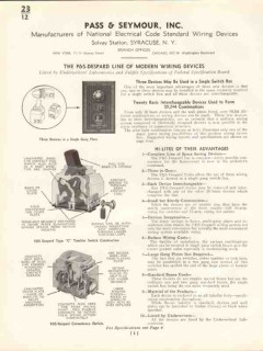 pass seymour inc 1938 despard electrical wiring device vintage catalog