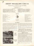 Crescent Insulated Wire Cable Company 1938 Vintage Catalog Electrical