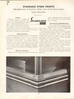 Standard Store Fronts 1938 Vintage Catalog Rustless Metal Construction