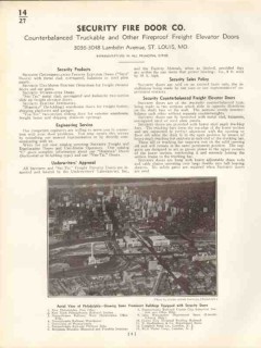 Security Fire Door Company 1938 Vintage Catalog Freight Elevator Security Fire Door Company 1938 Vintage Catalog Freight Elevator
