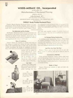 Wood-Mosaic Company 1938 Vintage Catalog Flooring Parkay Hardwood