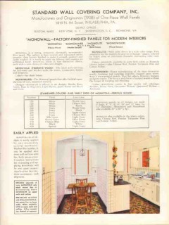 Standard Wall Covering Company 1938 Vintage Catalog Monowall One-Piece