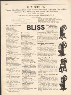 E W Bliss Company 1931 Vintage Catalog Sheet Metal Machine Power Press E W Bliss Company 1931 Vintage Catalog Sheet Metal Machine Power Press