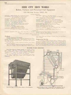 Erie City Iron Works 1931 Vintage Catalog Fire Water Tube Boilers
