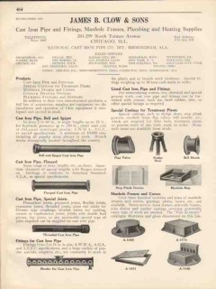 James B Clow Sons 1931 Vintage Catalog Cast Iron Pipe Gastream Heating James B Clow Sons 1931 Vintage Catalog Cast Iron Pipe Gastream Heating