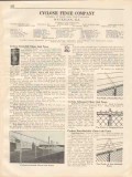 Cyclone Fence Company 1931 Vintage Catalog Chain Link Gates Invincible