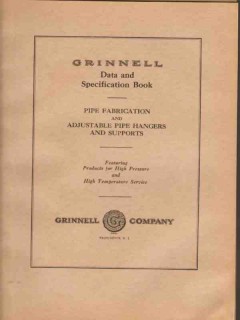 Grinnell Company 1931 Vintage Catalog Pipe Fabrication Adjust Hangers Grinnell Company 1931 Vintage Catalog Pipe Fabrication Adjust Hangers