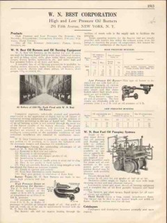 W N Best Corp 1931 Vintage Catalog Oil Burners Burning Equipment W N Best Corp 1931 Vintage Catalog Oil Burners Burning Equipment