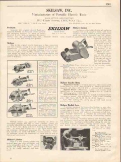 Skilsaw Inc 1931 Vintage Catalog Portable Electric Tools Saw Grinder