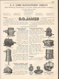 D O James Mfg Company 1931 Vintage Catalog Herringbone Speed Reducers D O James Mfg Company 1931 Vintage Catalog Herringbone Speed Reducers