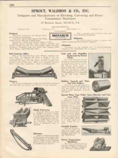 Sprout-Waldron Company 1931 Vintage Catalog Conveyor Trippers Elevator