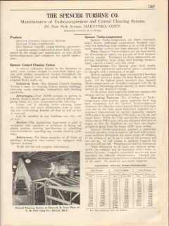 Spencer Turbine Company 1931 Vintage Catalog Central Cleaning Systems