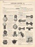 Schwarze Electric Company 1931 Vintage Catalog Sound Signals Bell Buzz