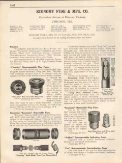 Economy Fuse Mfg Company 1931 Vintage Catalog Clearsite Non-Renewable