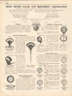 Moto Meter Gauge Equipment Corp 1931 Vintage Catalog Thermometers Moto Meter Gauge Equipment Corp 1931 Vintage Catalog Thermometers