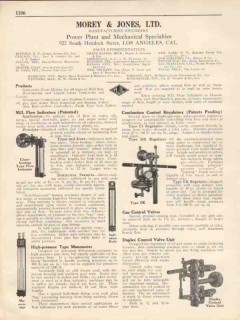 Morey Jones LTD 1931 Vintage Catalog Flow Indicators Manometers Morey Jones LTD 1931 Vintage Catalog Flow Indicators Manometers