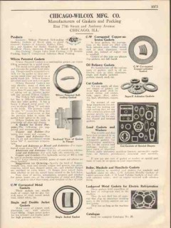 Chicago-Wilcox Mfg Company 1931 Vintage Catalog Gaskets Asbestos Lead Chicago-Wilcox Mfg Company 1931 Vintage Catalog Gaskets Asbestos Lead