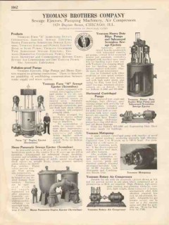 Yeomans Brothers Company 1931 Vintage Catalog Pumps Sewage Ejectors Yeomans Brothers Company 1931 Vintage Catalog Pumps Sewage Ejectors