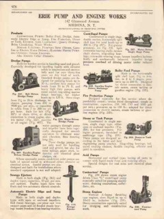 Erie Pump Engine Works 1931 Vintage Catalog Dredge Bilge Sump Acid