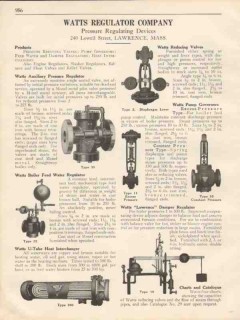Watts Regulator Company 1931 Vintage Catalog Pressure Regulator Valves Watts Regulator Company 1931 Vintage Catalog Pressure Regulator Valves