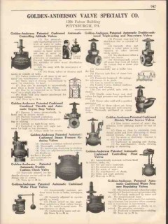 Golden-Anderson Valve Specialty Company 1931 Vintage Catalog Industry Golden-Anderson Valve Specialty Company 1931 Vintage Catalog Industry