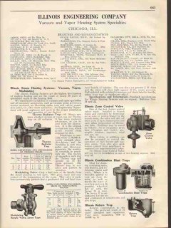 Illinois Engineering Company 1931 Vintage Catalog Vapor Heating Vacuum