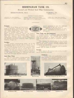 Birmingham Tank Company 1931 Vintage Catalog Steel Plate Rivet Welded Birmingham Tank Company 1931 Vintage Catalog Steel Plate Rivet Welded