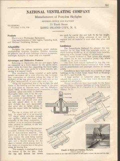 National Ventilating Company 1931 Vintage Catalog Skylights Puttyless National Ventilating Company 1931 Vintage Catalog Skylights Puttyless