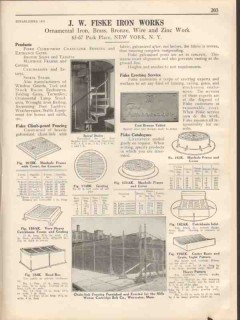 J W Fiske Iron Works 1931 Vintage Catalog Manhole Climb Proof Fencing
