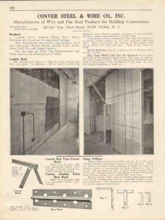 Conver Steel Wire Company 1931 Vintage Catalog Ladder Stud Corner Bead