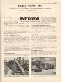 Inertol Company 1931 Vintage Catalog Waterproof Protect Concrete Steel Inertol Company 1931 Vintage Catalog Waterproof Protect Concrete Steel