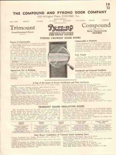 Compound Pyrono Door Company 1941 Vintage Catalog Fireproof Wood Compound Pyrono Door Company 1941 Vintage Catalog Fireproof Wood