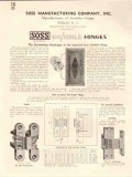 Soss Mfg Company 1941 Vintage Catalog Hardware Invisible Hinges Door