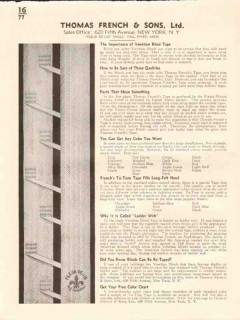 Thomas French Sons Ltd 1941 Vintage Catalog Venetian Blind Tape Web