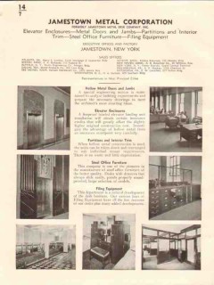 Jamestown Metal Corp 1941 Vintage Catalog Elevator Enclosure Door Jamb Jamestown Metal Corp 1941 Vintage Catalog Elevator Enclosure Door Jamb