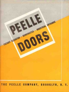 Peelle Company 1941 Vintage Catalog Doors Dumbwaiter Freight Elevator Peelle Company 1941 Vintage Catalog Doors Dumbwaiter Freight Elevator