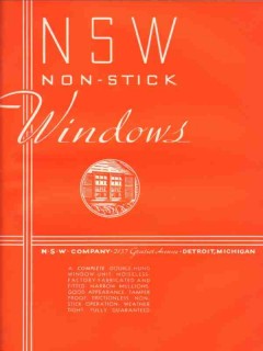 N S W Company 1941 Vintage Catalog Windows Non-Stick Double-Hung N S W Company 1941 Vintage Catalog Windows Non-Stick Double-Hung