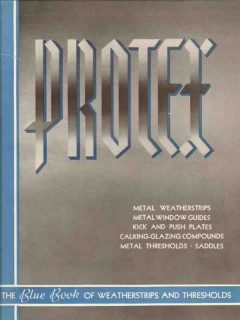 Protex Weatherstrip Mfg Company 1941 Vintage Catalog Metal Thresholds